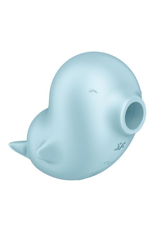Вакуумный стимулятор Satisfyer Sassy Seal с вибрацией, голубой, 9.5 см вид 5