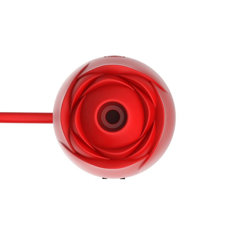 Вакуумний стимулятор у вигляді троянди Every Night Toys з пульсацією, червоний вид 7