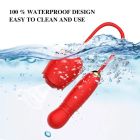 Вакуумний стимулятор у вигляді троянди Every Night Toys з пульсацією, червоний вид 12