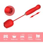 Вакуумный стимулятор в виде розы Every Night Toys с пульсацией, красный вид 14