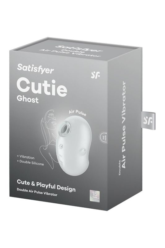 Вакуумный вибратор стимулятор Satisfyer Cutie Ghost белый, 9.1 см вид 7