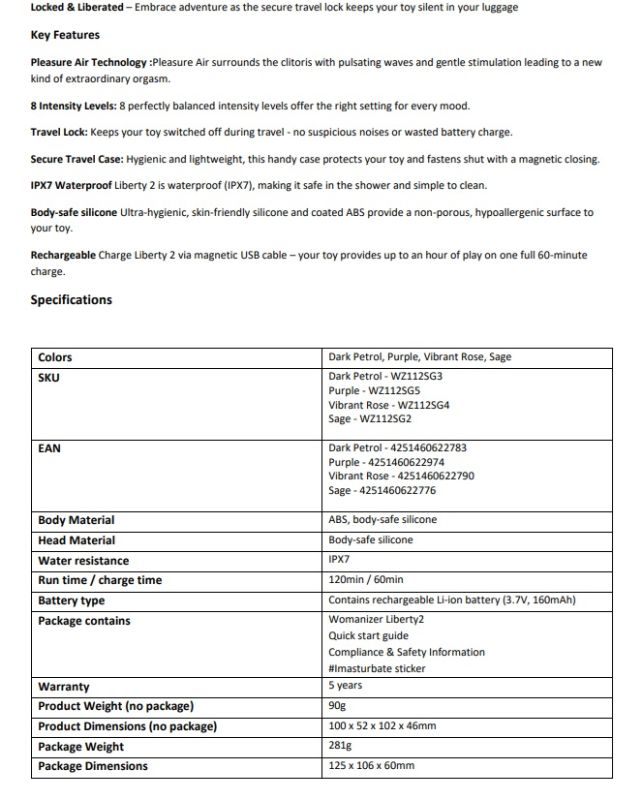 Вакуумный стимулятор  Womanizer Liberty 2 - Iggy Azalea в защитном боксе, лимитированная коллекция вид 22