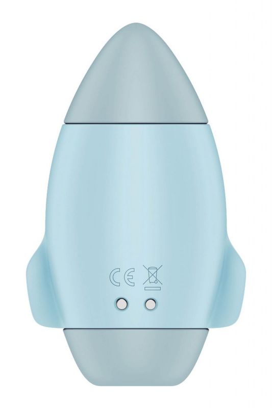 Вакуумний вібратор подвійної дії у вигляді Ракети Satisfyer Mission Control, блакитний вид 5