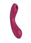 Вакуумний вібратор із потрійною стимуляцією Satisfyer Curvy Trinity 1, бордовий вид 4