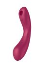 Вакуумний вібратор із потрійною стимуляцією Satisfyer Curvy Trinity 1, бордовий вид 2