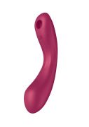 Вакуумний вібратор із потрійною стимуляцією Satisfyer Curvy Trinity 1, бордовий