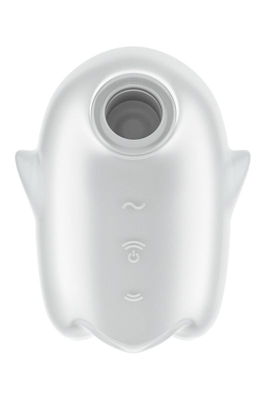 Вакуумний вібратор Satisfyer Glowing Ghost світиться у темряві, білий, 8.4 см. вид 4