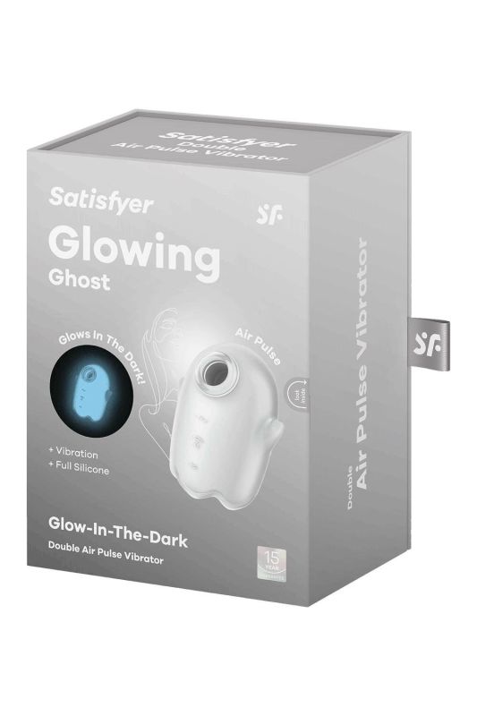 Вакуумный вибратор Satisfyer Glowing Ghost светится в темноте, белый, 8.4 см. вид 8