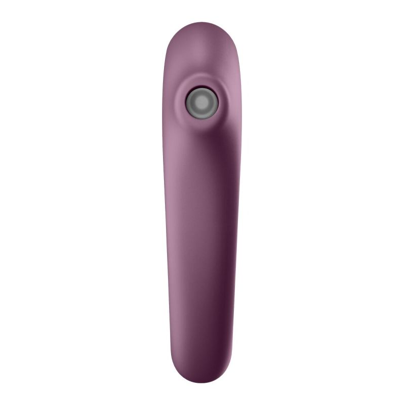 Вакуумний кліторальний стимулятор із вібрацією Satisfyer Dual Kiss, марсаловий вид 5