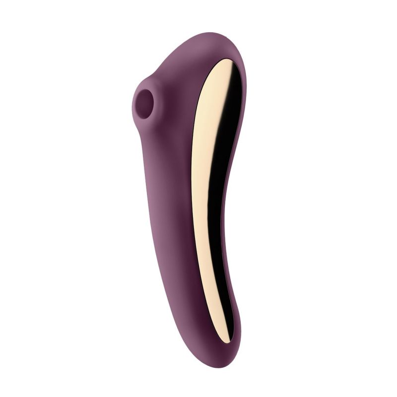 Вакуумний кліторальний стимулятор із вібрацією Satisfyer Dual Kiss, марсаловий вид 3
