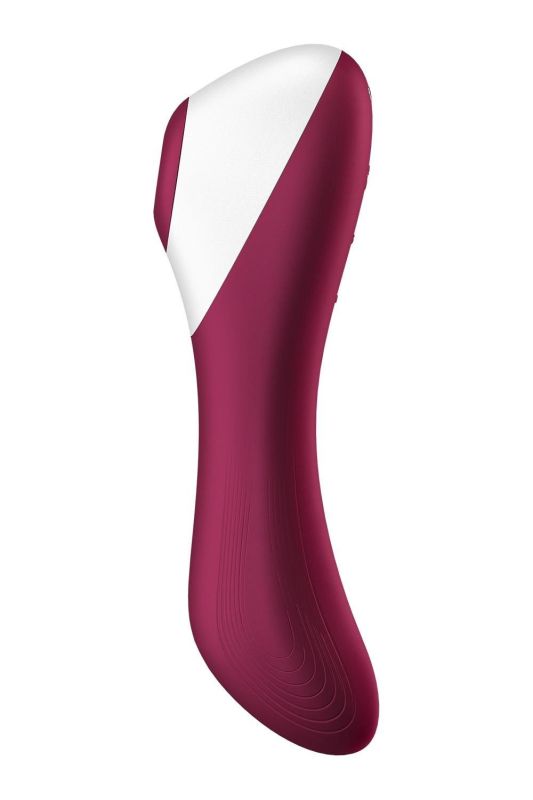 Вакуумний кліторальний стимулятор із вібрацією Satisfyer Dual Crush бордовий вид 4