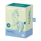 Вакуумний кліторальний стимулятор із вібрацією Satisfyer Pearl Diver м'ятний вид 8