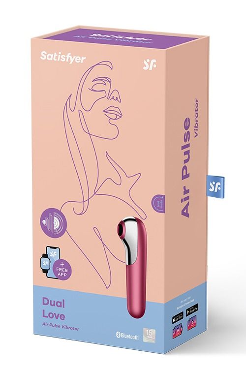 Вакуумний кліторальний стимулятор SATISFYER DUAL LOVE червоний вид 11