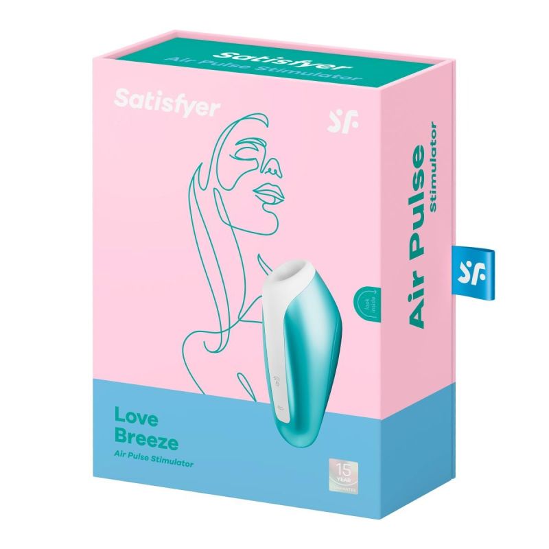 Вакуумний кліторальний стимулятор Satisfyer Love Breeze Sucking, блакитний вид 6