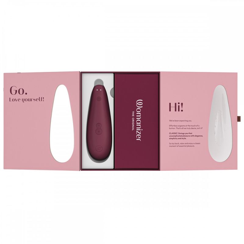 Вакуумный клиторальный стимулятор Womanizer Classic 2 Bordeaux вид 11