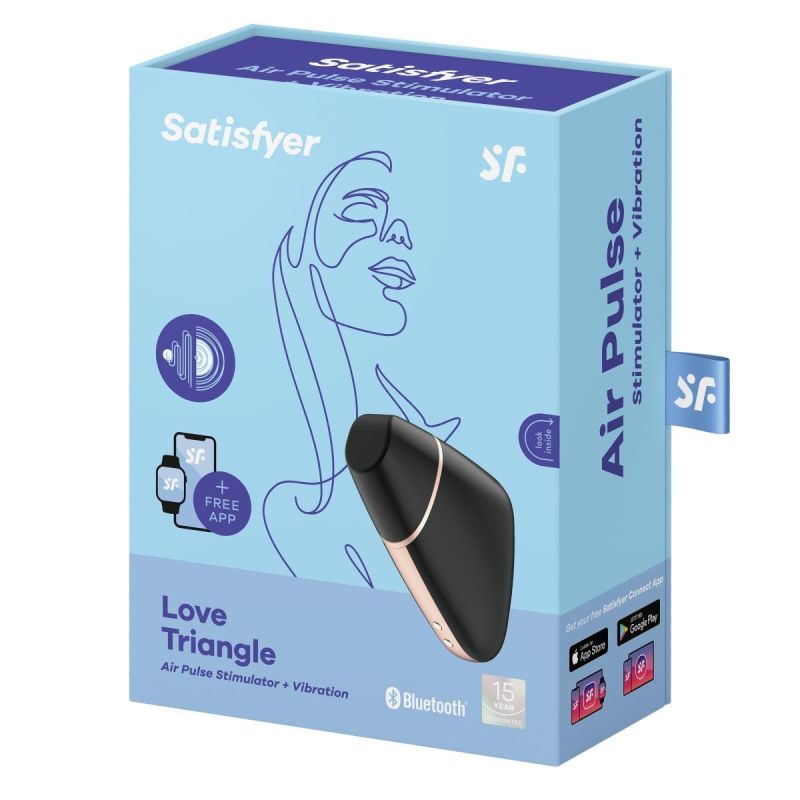 Вакуумний стимулятор клітора Satisfyer Love Triangle Sucking, чорний вид 9