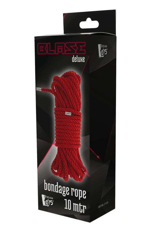 Мотузка для бондажу Dream Toys Blaze Deluxe червона, 10 м вид 2