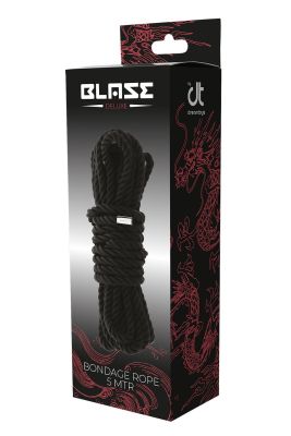Мотузка для бондажу Dream Toys Blaze Deluxe чорна, 5 м