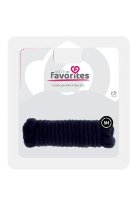 Мотузка для бондажу Dream Toys All Time Favorites чорна, 5 м
