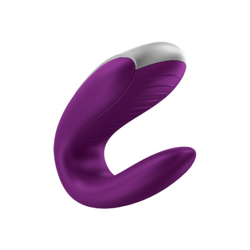 Вібратор для пар із фірмовим пультом керування Satisfyer DOUBLE FUN фіолетовий вид 3