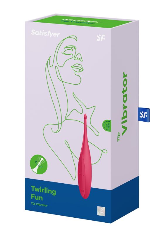 Вібратор для цілеспрямованої стимуляції Satisfyer Twirling Fun з гнучкою шийкою, червоний вид 5