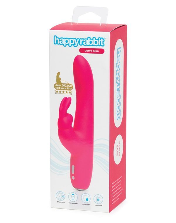 Вібратор кролик Happy Rabbit Slimline Curve Rechargeable Rabbit Vibrator вид 7