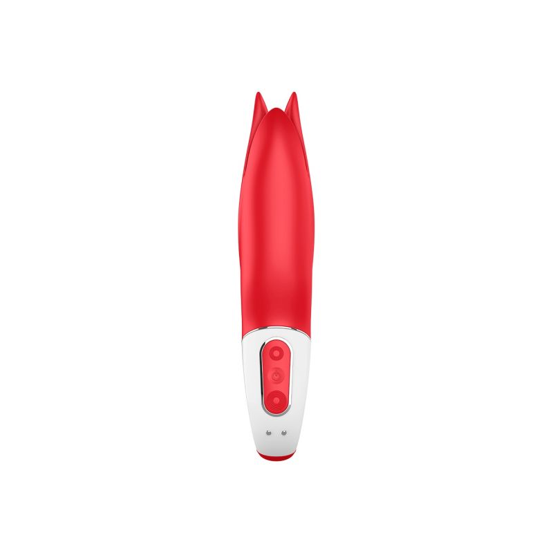 Вібратор у формі Квітки з м'якими пелюстками Satisfyer Vibes Power Flower, червоний вид 5