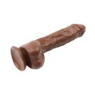 Вібратор з мошонкою на присосці Chisa Ballsy Super Cock, коричневий вид 7