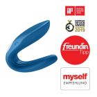 Вібромасажер для двох Satisfyer Partner Whale Couple, синій вид 5