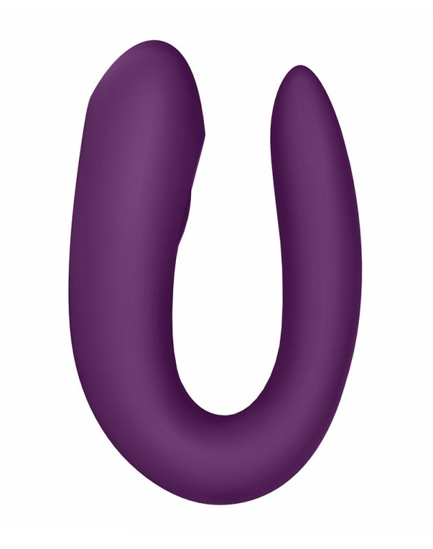 Вібромасажер для пар Satisfyer Double Joy працює від програми, фіолетовий вид 7