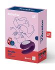 Вібромасажер для пар Satisfyer Double Joy працює від програми, фіолетовий вид 9