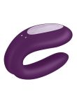 Вібромасажер для пар Satisfyer Double Joy працює від програми, фіолетовий вид 5