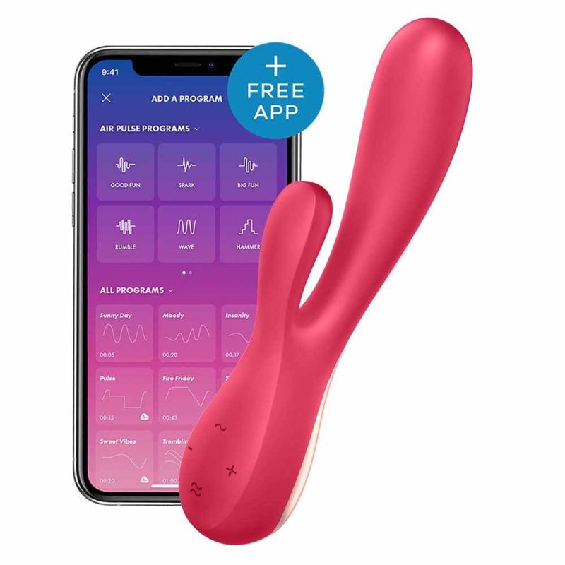 Вібратор кролик смарт Satisfyer Mono Flex, червоний вид 2
