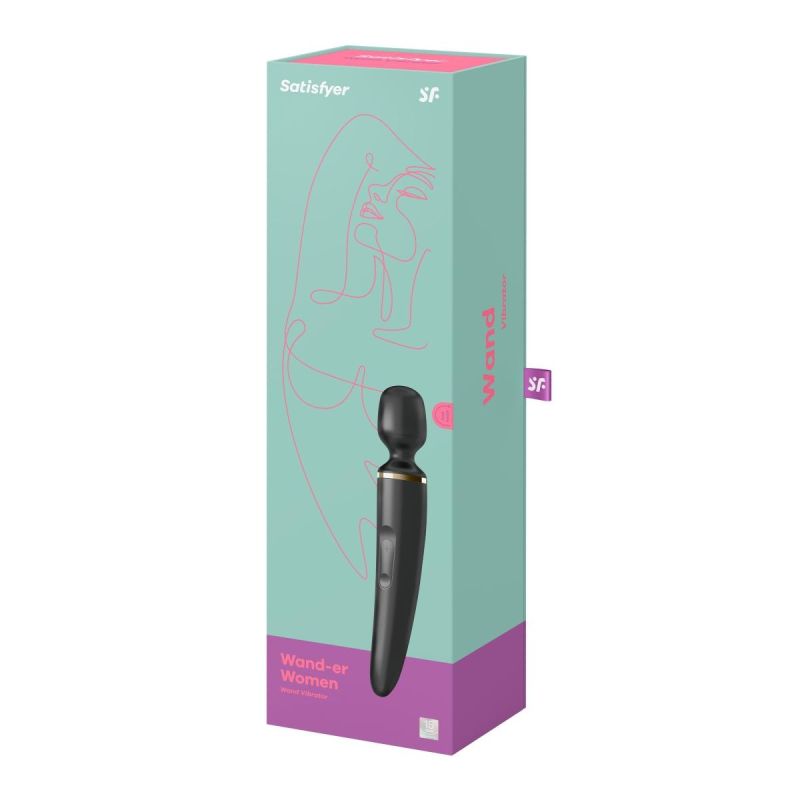 Вібромасажер-мікрофон Satisfyer Wand-er Woman, чорний вид 8