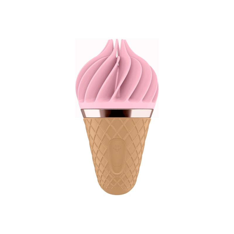Вібростимулятор для клітора у вигляді Морозива Satisfyer Layons Sweet Temptation, рожевий вид 4