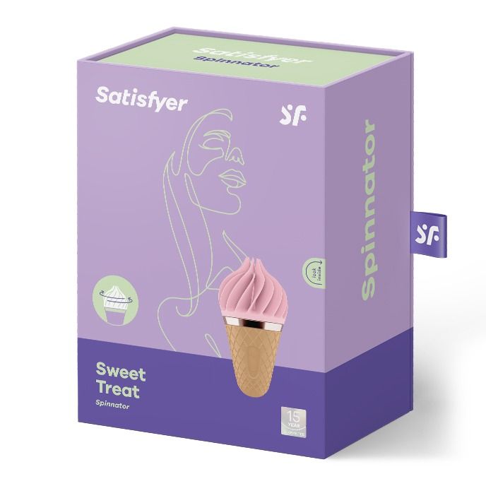 Вібростимулятор для клітора у вигляді Морозива Satisfyer Layons Sweet Temptation, рожевий вид 5