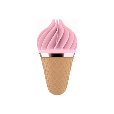 Вібростимулятор для клітора у вигляді Морозива Satisfyer Layons Sweet Temptation, рожевий