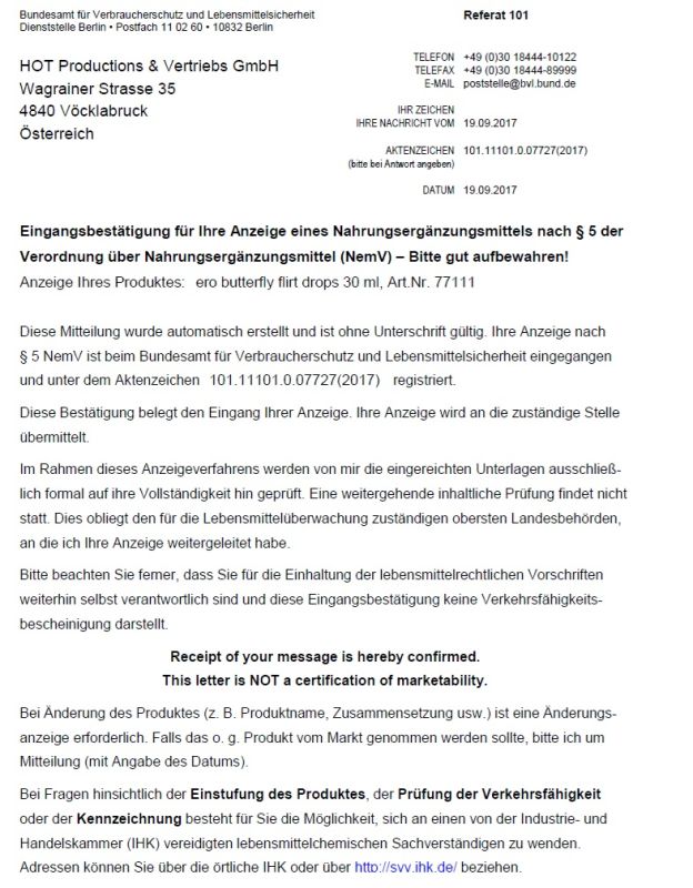 Збуджуючі краплі для двох ERO Butterfly Flirt Drops, 30 мл вид 8