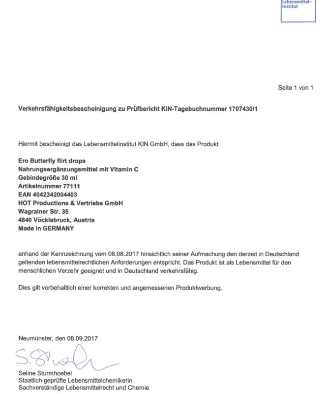 Збуджуючі краплі для двох ERO Butterfly Flirt Drops, 30 мл вид 7