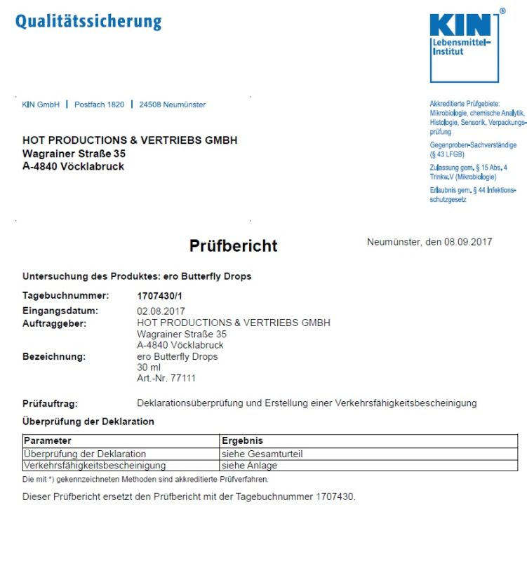 Збуджуючі краплі для двох ERO Butterfly Flirt Drops, 30 мл вид 6