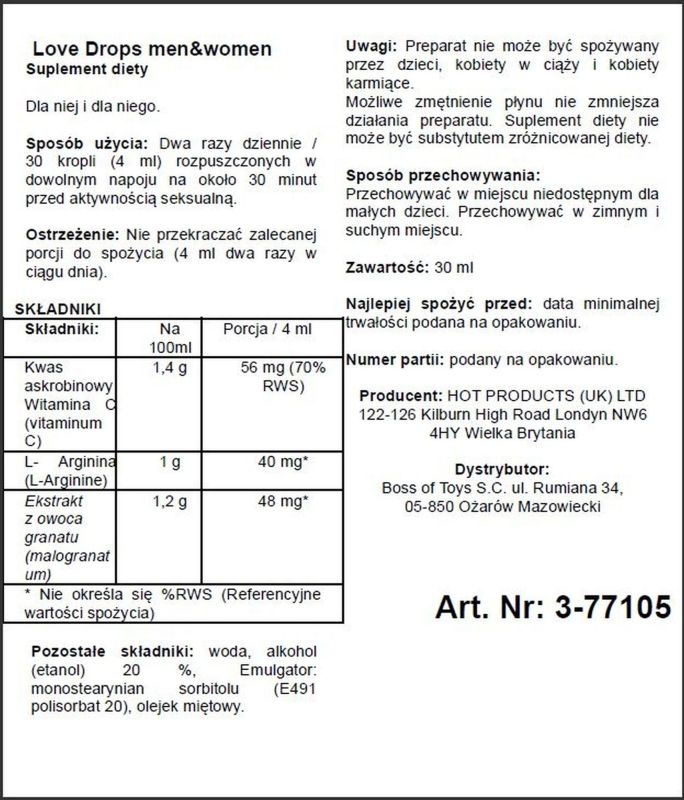 Збуджуючі краплі для двох ERO Love Drops, 30 мл вид 5