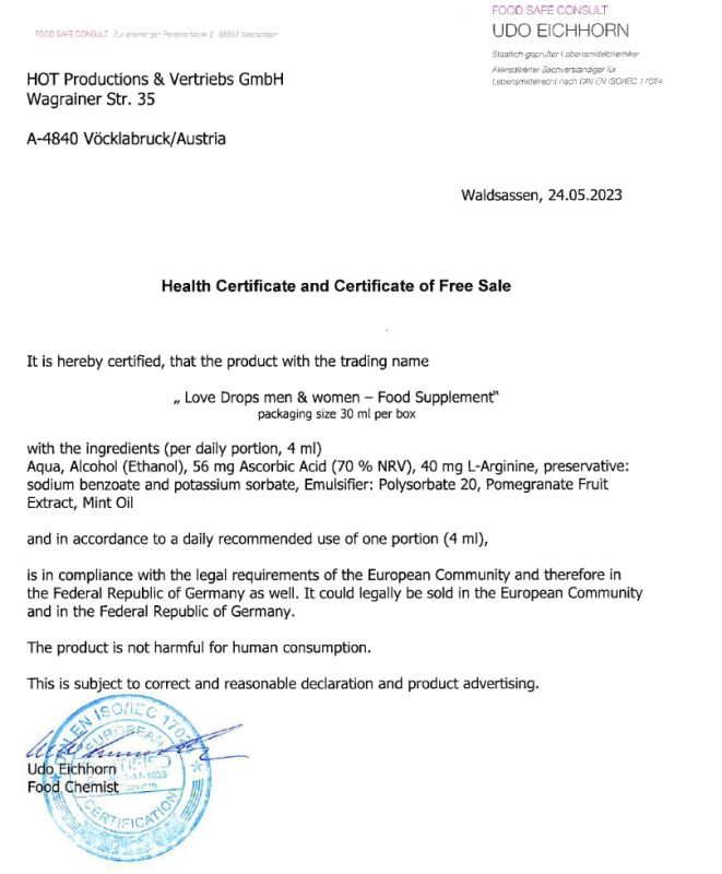 Збуджуючі краплі для двох ERO Love Drops, 30 мл вид 4