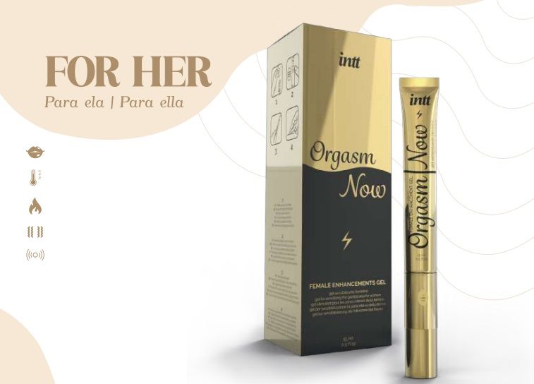 Возбуждающий гель-вибратор 2-в-1: Intt Orgasm Now со вкусом персика, 15 мл вид 5