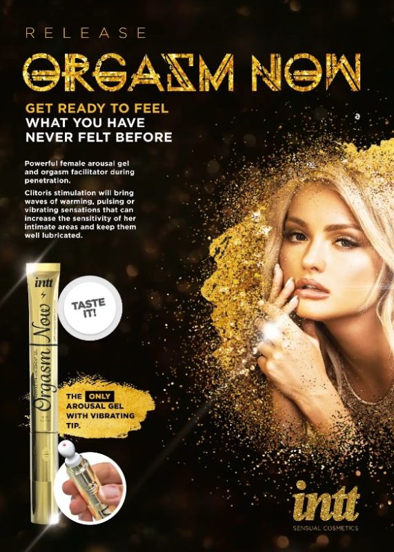 Возбуждающий гель-вибратор 2-в-1: Intt Orgasm Now со вкусом персика, 15 мл вид 4