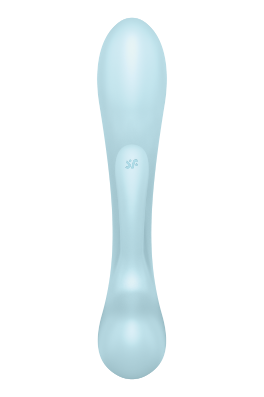 Вібратор кролик Satisfyer Triple Oh з трьома моторами, блакитний вид 7