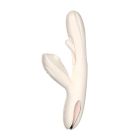 Вібратор 3 в 1 BeYourLover Angela з вакуумом та тапінгом, бежевий вид 2