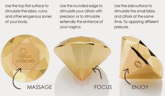 Діамант вібратор Bijoux Indiscrets Twenty One Vibrating Diamond золотистий вид 10