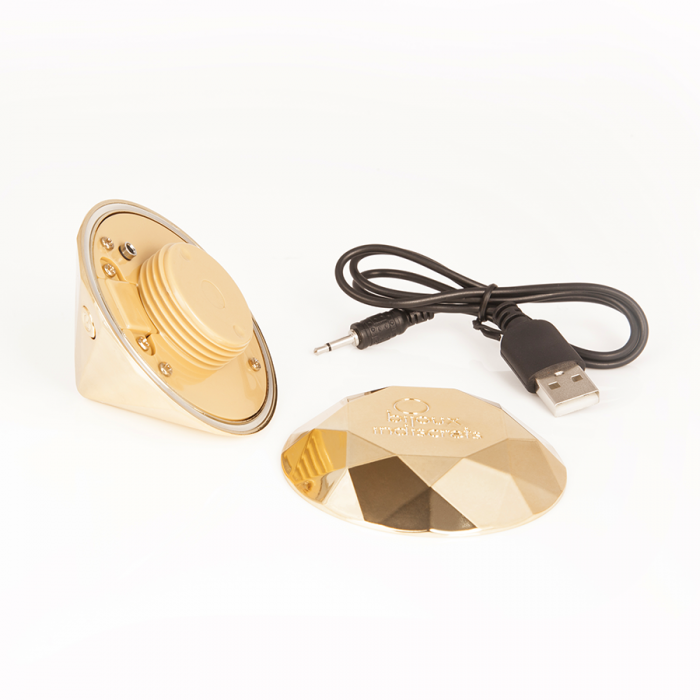 Діамант вібратор Bijoux Indiscrets Twenty One Vibrating Diamond золотистий вид 13