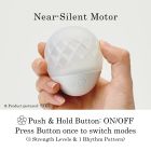 Вібратор для клітора з підсвічуванням Ukidama Iroha, на підставці, силіконовий, білий, 7 х 5.7 см вид 4