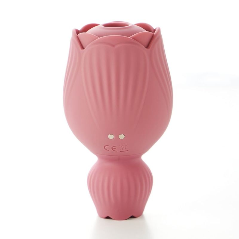 Вибратор для клитора-цветок двухсторонний Sweet Em Velvet Lure, розовый вид 4